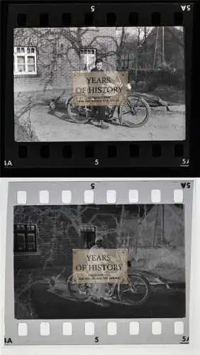 Original Negativ Moped Motorrad - mit Emblem Tankaufschrift Miele - Gütersloh