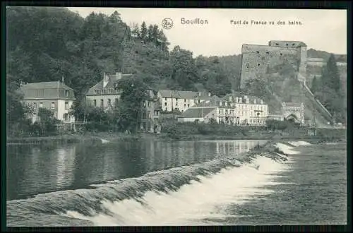 AK 1. WK - Bouillon Wallonien Luxemburg - Pont de France vu des bains
