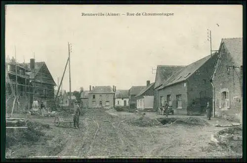 AK 1. WK - Renneville (Aisne) - Rue de Chaumontagne