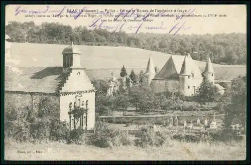 AK 1. WK - Elan Ardennes -Eglise Ferme et Ruines de l'ancienne Abbaye -1915 gel.