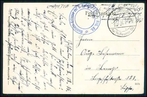 AK 1. WK - Consenvoye Meuse - deutsche Soldaten Boot Fluss - 1916 Feldpost gel.