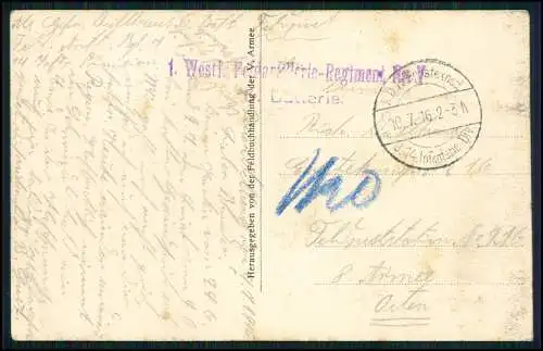 AK 1. WK - Stenay Lothringen Meuse - Frauen zerstörer Häuser - 1916 Feldpost
