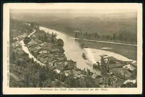 AK 1. WK - Panorama Dun Meuse Unterstadt an der Maas - 1915 Feldpost gelaufen