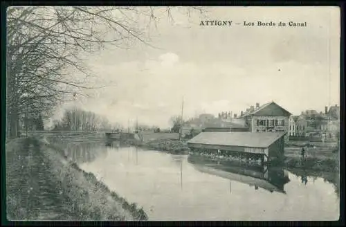 AK 1. WK - Attigny Ardennes - Les Bords du Canal Kanal - 1915 Feldpost gelaufen