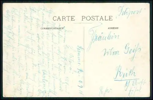 AK 1. WK - Attigny Ardennes - Les Bords du Canal Kanal - 1915 Feldpost gelaufen