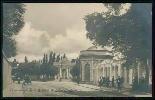 Foto AK - Constantinople Istanbul Türkiye Porte du Palais de Dolma Baghtché 1911