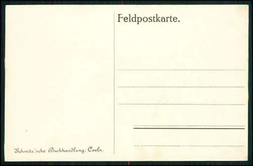 AK 1. WK - Vouziers Ardennes - Markt deutsche Soldaten - Feldpostkarte