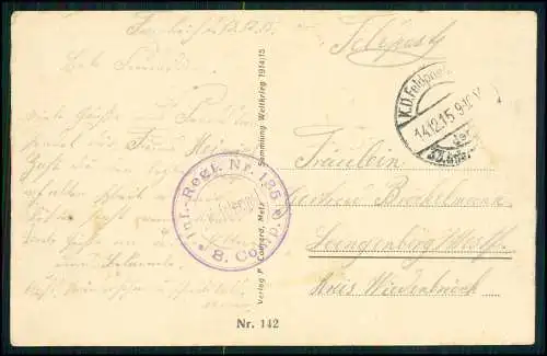 AK 1. WK - Herbeville Yvelines Île-de-France - Bauschstrasse -Feldpost 1915 gel.