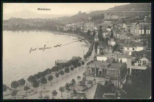 AK - Montreux Kanton Waadt Schweiz - Blick zum Hafen - 1907 gelaufen