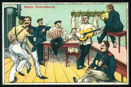 AK - Soldaten Nach Feierabend Tanz mit Bier - Koblenz Ehrenbreitstein 1915 gel.