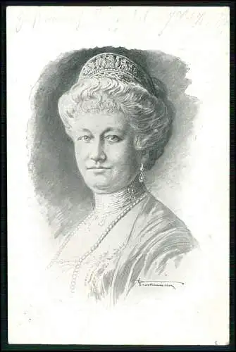 Künstler AK - Kaiserin Auguste Viktoria von Preußen - 1915 Feldpost gelaufen