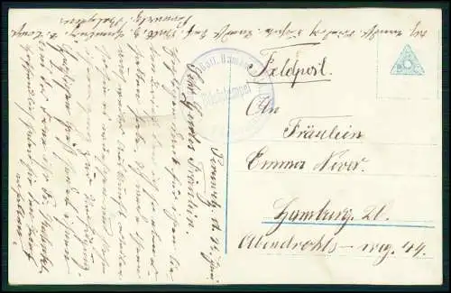 AK 1. WK -..mir im Herzen - Soldat tröstet sein Mädchen - 1915 Feldpost gelaufen