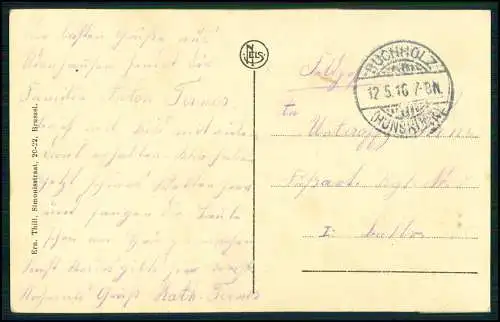 AK 1. WK Belgische Milchfrau - Vlaamsche Melkvrouw - Buchholz Hunsrück 1916 gel.