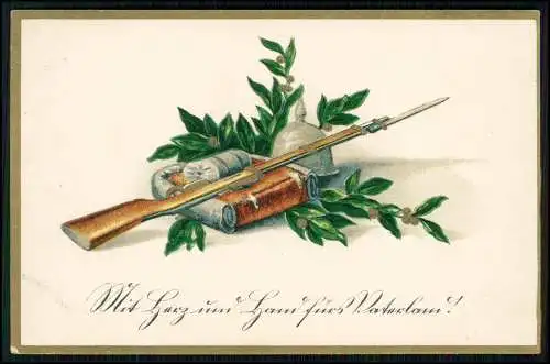AK 1. WK - Propaganda - Mit Herz und Hand fürs Vaterland - 1916 Feldpost