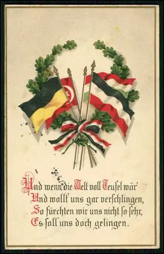AK 1. WK - Propaganda - Patriotik Kaiserreich - und wenn die Welt -1916 gelaufen