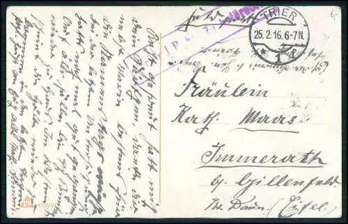 AK 1. WK - Das treue deutsche Herz - Soldat tröstet sein Mädchen - 1916 Feldpost