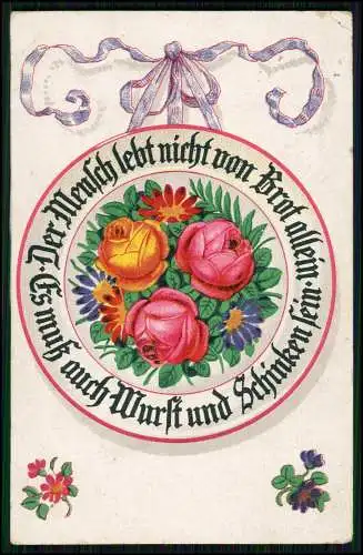 AK 1. WK - Der Mensch lent nicht von Brot allein.. - Zerbst Anhalt 1918 Feldpost