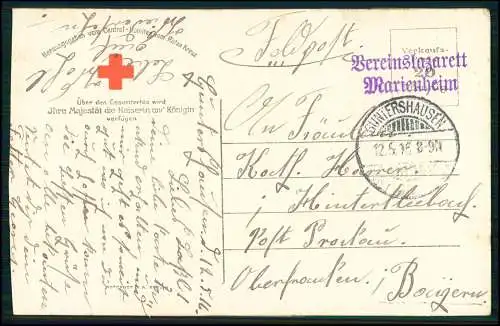 Hindenburg u. Kaiser Vereinslazarett Marienheim Guntershausen Baunatal 1916 gel.