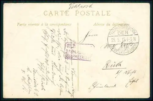 AK 1. WK Evian les Bains Clair de Lune - Feldpost-Expedition der 16. - 1915 gel.