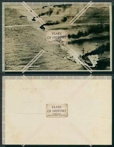 Foto AK 1.WK Torpedoboote durchbrechen feindliche Linien 1916 