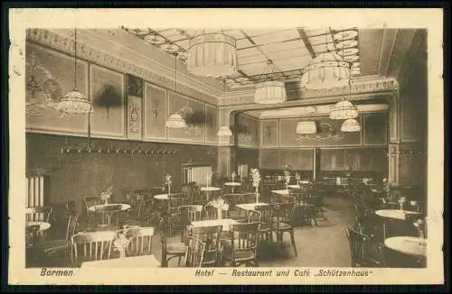 AK - Barmen Wuppertal - Schützenhaus - Hotel Restaurant Café - 1924 gelaufen