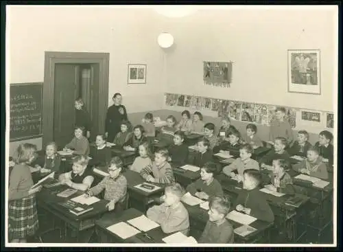 2x Foto 17x12 - Bielefeld - Schulklasse Mädchen Jungs - 1940-50er Jahre