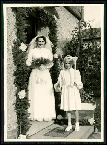 23x Foto Kremer Hochzeit in Bergisch-Gladbach -Kirche Braut Pastor Feier um 1950