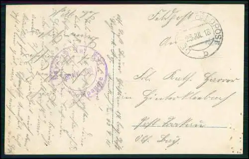 5x AK Serie - Liebchen Ade Scheiden tut - Soldat tröstet  Mädchen -1918 Feldpost