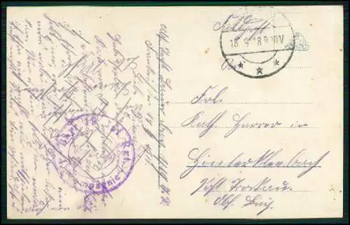 5x AK Serie - Liebchen Ade Scheiden tut - Soldat tröstet  Mädchen -1918 Feldpost