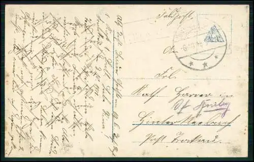 5x AK Serie - Liebchen Ade Scheiden tut - Soldat tröstet  Mädchen -1918 Feldpost