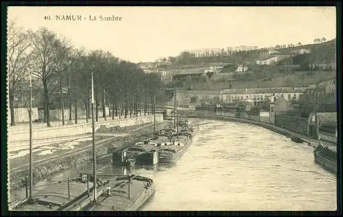 5x AK 1. WK - Namur Wallonien Belgien Bahnhof la Sambre.... - 1917 Feldpost gel.
