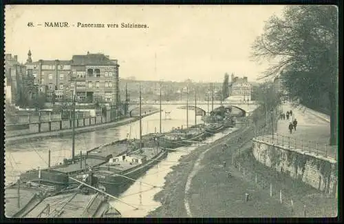 5x AK 1. WK - Namur Wallonien Belgien -  Brücke Pont Jambes - 1917 Feldpost gel.