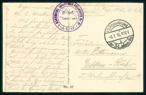 3x AK 1. WK - Dun sur Meuse Dun an der Maas - Kriegsschauplatz - 1916 Feldpost