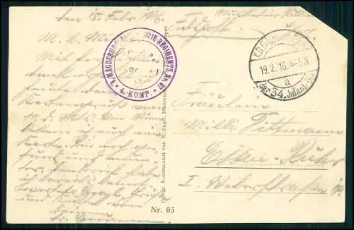 3x AK 1. WK - Dun sur Meuse Dun an der Maas - Kriegsschauplatz - 1916 Feldpost