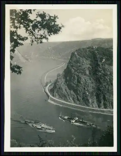 8x alte Foto - der Rhein Koblenz Boppard Marksburg Rheinfels Schifffahrt...