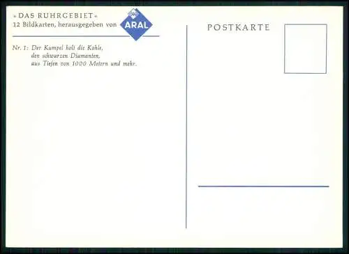 10x Postkarte Bildkarten - Das Ruhrgebiet -  herausgegeben von ARAL - Zeche u.a.