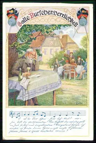 Studentika Lied O. Ezel alte Burschenherrlichkeit Alter Mann 1913 gel. Bielefeld