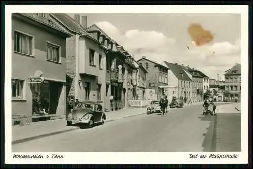 Echt Foto AK - Meckenheim bei Bonn - Hauptstraße - VW Käfer Volkswagen