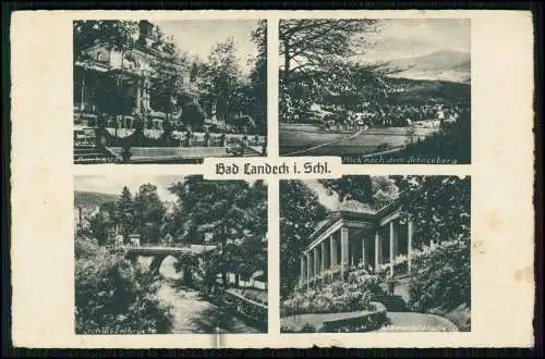 6x alte AK - Bad Landeck in Schlesien - Blick nach der Zeppelinhöhe - und andere