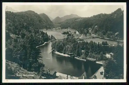 Echt Foto AK - Füssen im Allgäu - Naturfreibad am Obersee - im Faulenbacher Tal