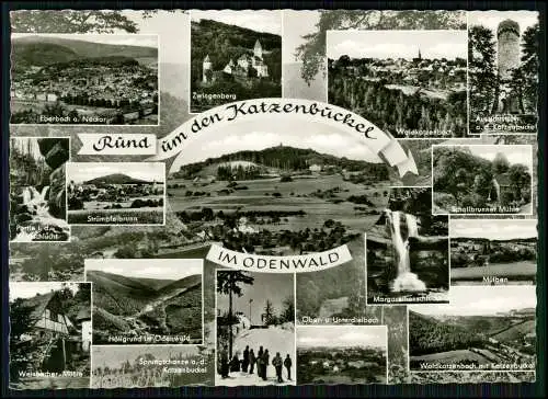 AK Katzenbuckel Odenwald - Werbung Rücks. Gasthaus und Zum Adler Strümpfelbrunn