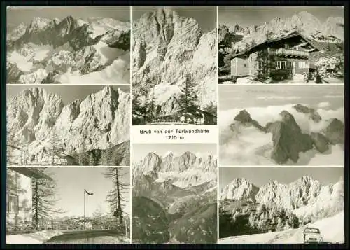 Echt Foto AK -  Bildcollage der Türlwandhütte Berghotel in Ramsau am Dachstein