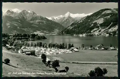 4x alte Ansichtskarten - Zell am See in Salzburg - Campingplatz und andere