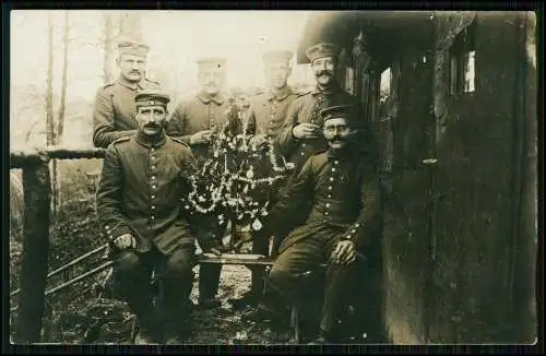 6x Foto AK 1. WK - Soldaten im Einsatz - an der Front Gruppen und andere 1914-18