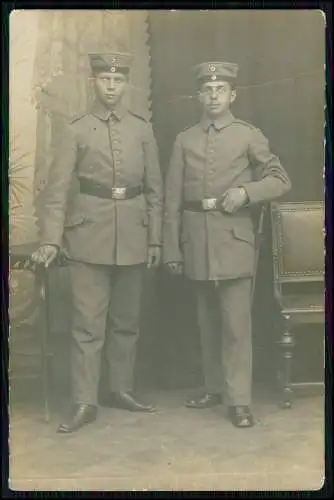 4x Foto AK 1. WK - Soldaten an der Front im Einsatz - Portrait u. andere 1914-18