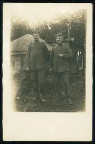 4x Foto AK 1. WK - Soldaten an der Front im Einsatz - Portrait u. andere 1914-18