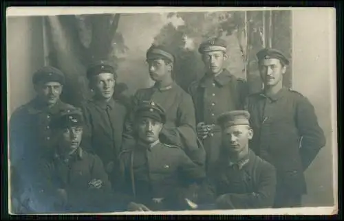 6x Foto AK 1. WK - Soldaten an der Front im Einsatz - Gruppen u. andere 1914-18