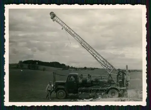 2x DEA Deutsche Erdöl AG Henschel Magirus o.ä. Bohrturmaufbau Weilheim-Schongau