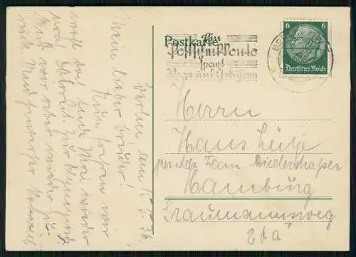 3xPostkarte Ganzsache 1937 Landpoststempel Winnert über Husum Schleswig-Holstein