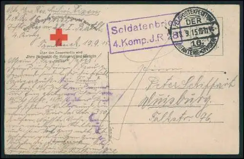 Kaiser Wilhelm II. Generalfeldmarschall Paul von Hindenburg Posen 1915 Feldpost